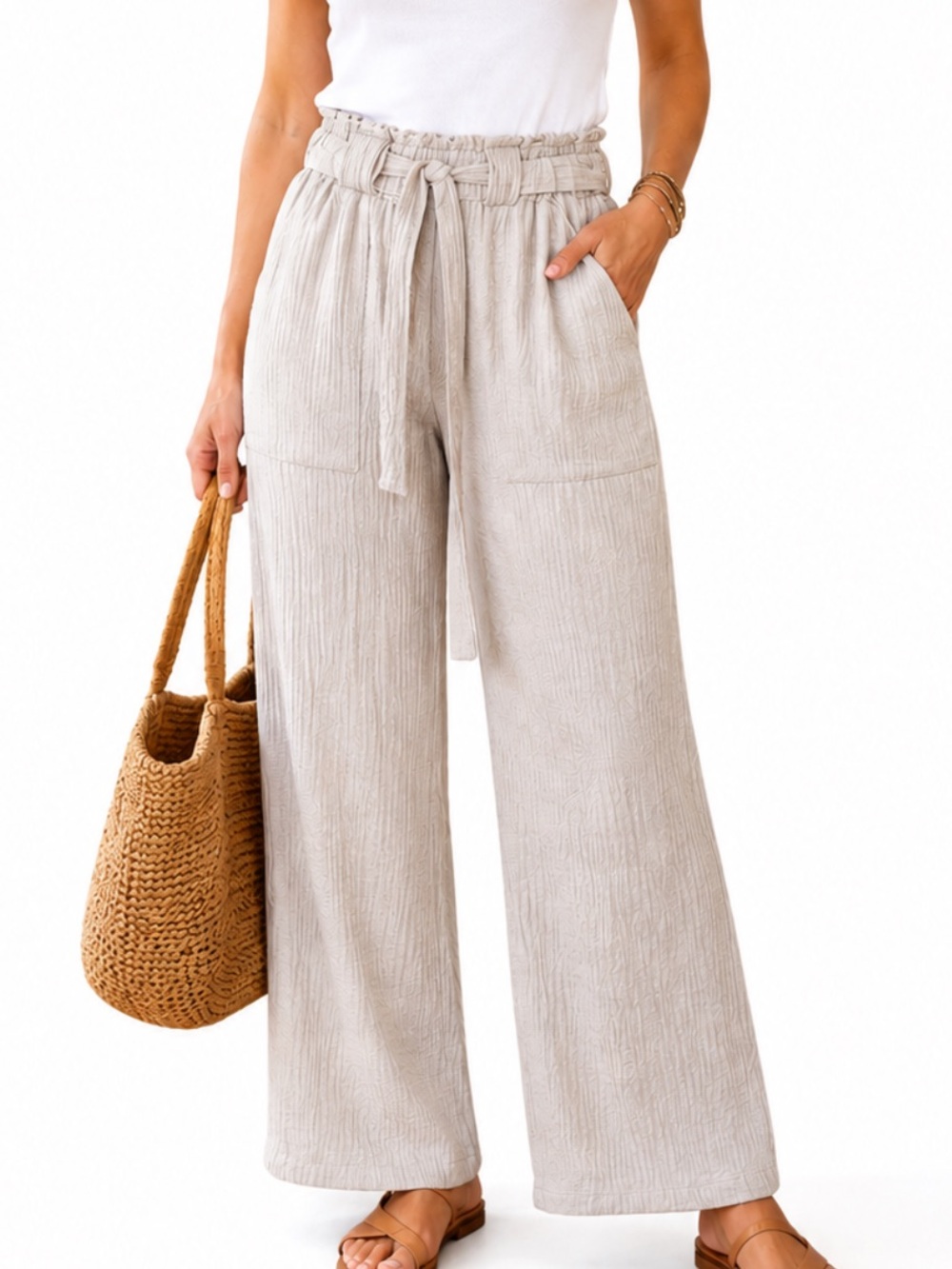 Sincerely Jules Cotton Gauze Wide Leg Pants NWT  High Rise Size S
